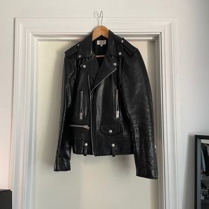 Leather moto jacket